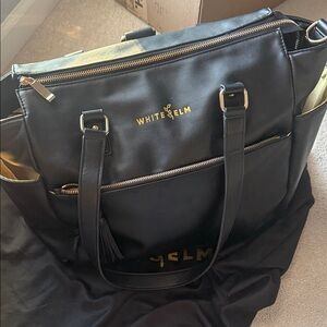 White Elm Black Gemini Convertible Tote Bag